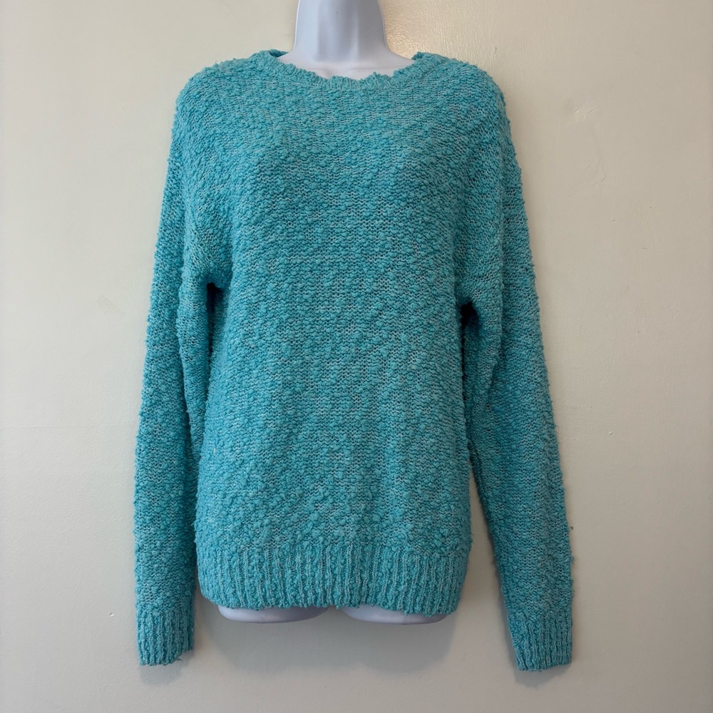Vintage Country Craft long sleeve bobble knit sweater light blue size 40 large